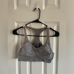 Gray Racerback Sports Bra